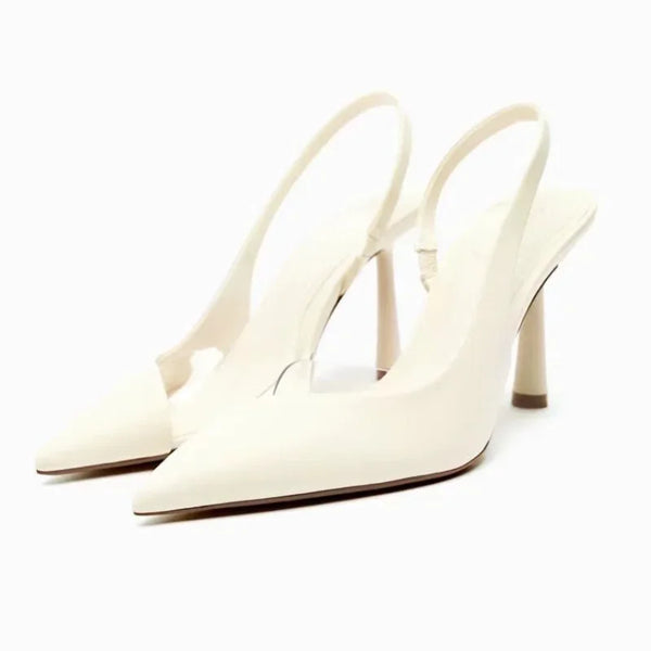Elegant Open-Back Pointed Toe Sandals for Women - Perfect Bridal and Office Footwear